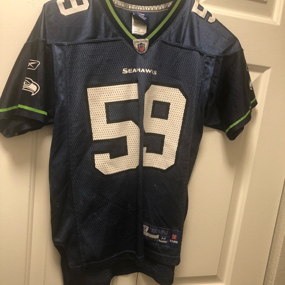Reebok NFL Seattle Seahawks #59 Curry Kids Boy's Blue Jersey Size M (10-12) - Picture 1 of 12